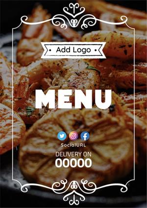 Design beautiful  menu online for fish restaurant 