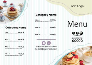 Design Menu Editable for dessert Restaurant Start Customizing