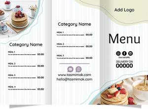 Design menu editable for dessert restaurant | Food menu design