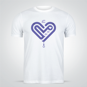 Design T shirt online with heart shape 