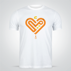 Design T shirt online with heart shape 