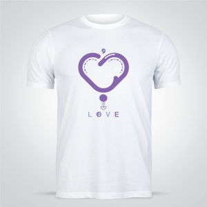 Best t-shirt design online with heart shape 