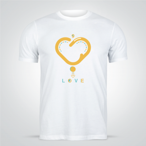 Best t-shirt design online with heart shape 