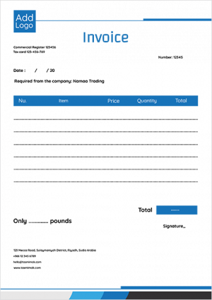 Simple invoice design template online 