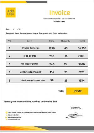 Invoice simple design template online ad maker 