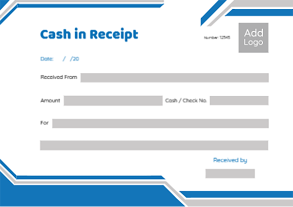 Blue Cash in receipt and payment online format | template 