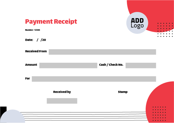 Money | payment receipt design with red circle   