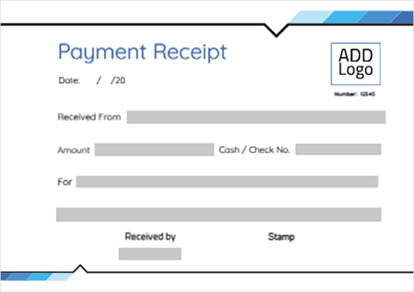 Money |Payment receipt design with blue color 