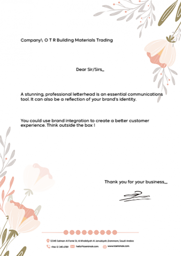 Company Letterhead Design Online 