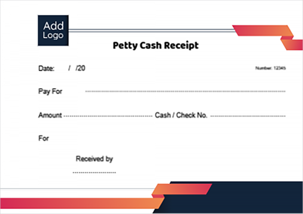 Colorful petty cash template design online generator