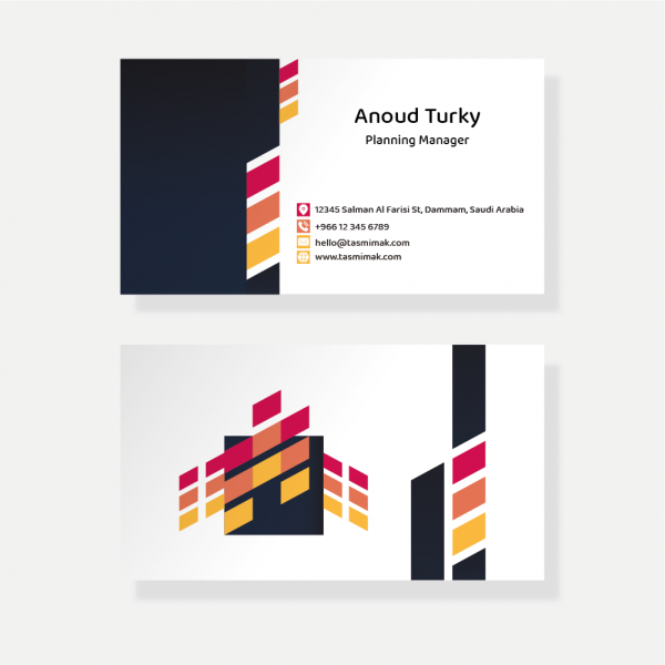 Custom creative colorful business card format editable