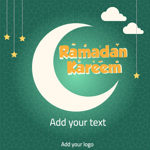 Green Ramadan Kareem Facebook post