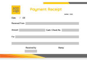 Design simple payment receipt online ad maker 