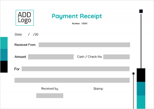 Payment cash template Arabic and English with green color 