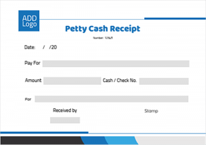 Simple petty cash receipt design online 