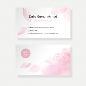 Flowery Business Card Template Online Editable