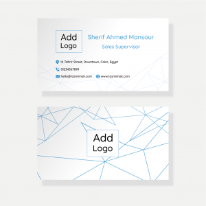 Business card template online with goematric shapes 