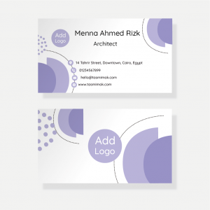 Business Card Staples Templates with Pale Purple Color