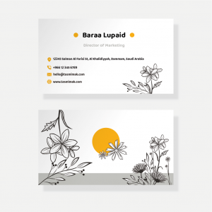 Design business card template online with flowers 
