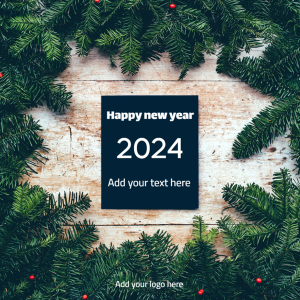 Happy new year facebook post online editable