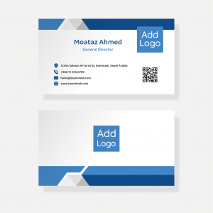 Classic | simple custom business card with blue color
