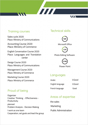 Curriculum vitae form | template editable online with green color