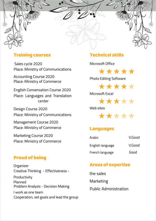 Download beautiful CV from cv maker | CV format template word  