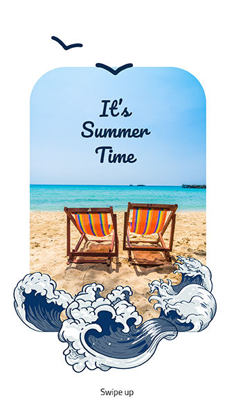 It&#039;s summer time social media story design online 