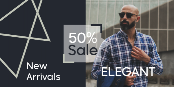 Design Twitter post clothing sale template online 