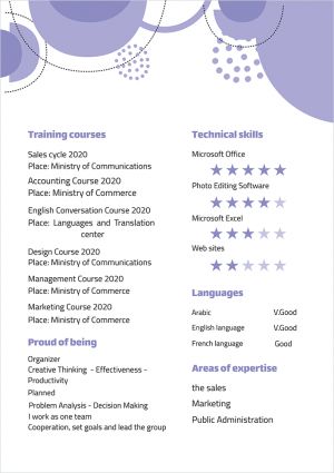  cv examples |editable with pale purple 