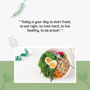 Healthy Food Quotes Facebook Post Design Template