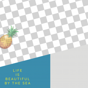 Life is beautiful by the sea social media post editable