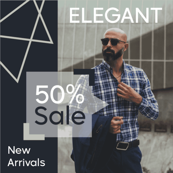 Design Social media post clothing sale online 