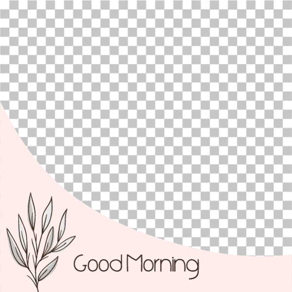 Flowery social media post template with good morning