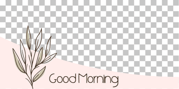 Flowery twitter post template with good morning