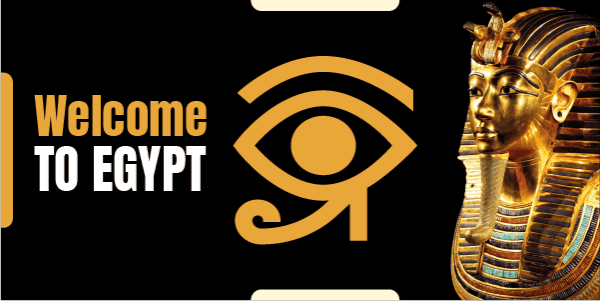 Welcome to pharaonic Egypt twitter post design template