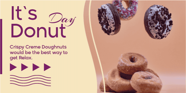 Its doughnuts | dessert time twitter post template online