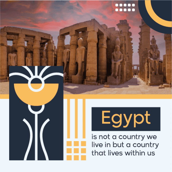 Egypt Tour Facebook Post Template PSD | Tourism Egypt Designs