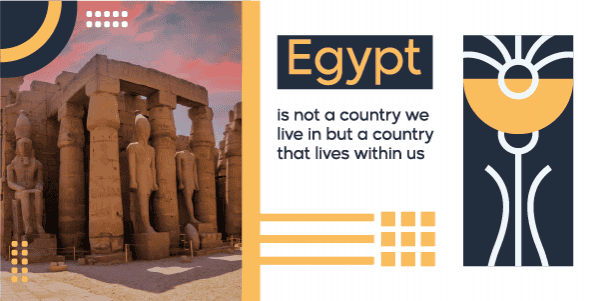 Egypt is the most beautiful country twitter post template