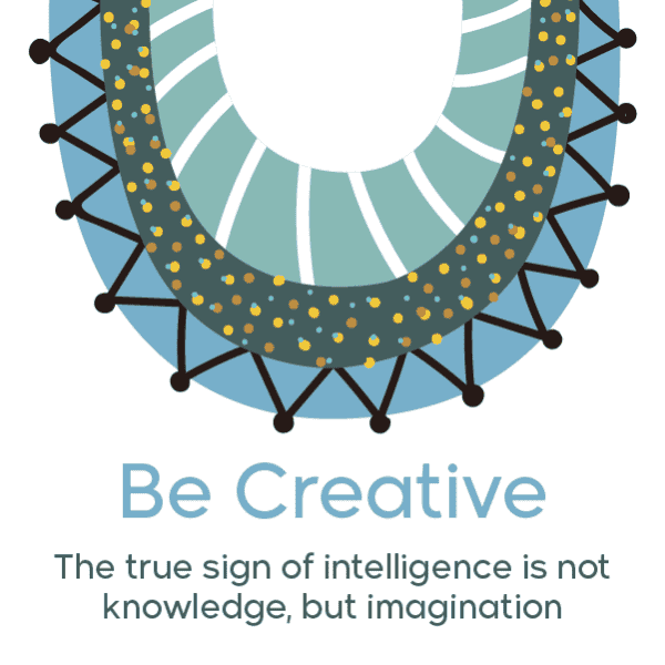 Imagination is a sign of creativity post design