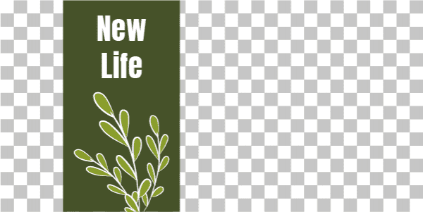 New life with green nature twitter post design template