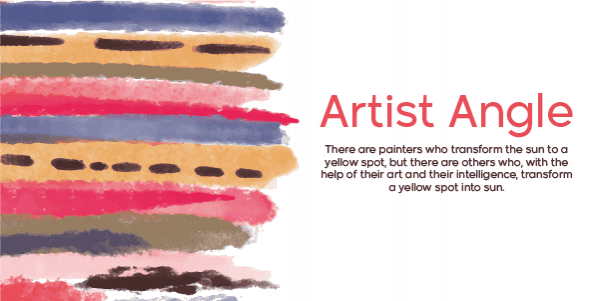 Colorful twitter post for branding artist | painter gallery