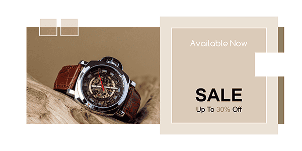 Hand watches sale on twitter post design editable