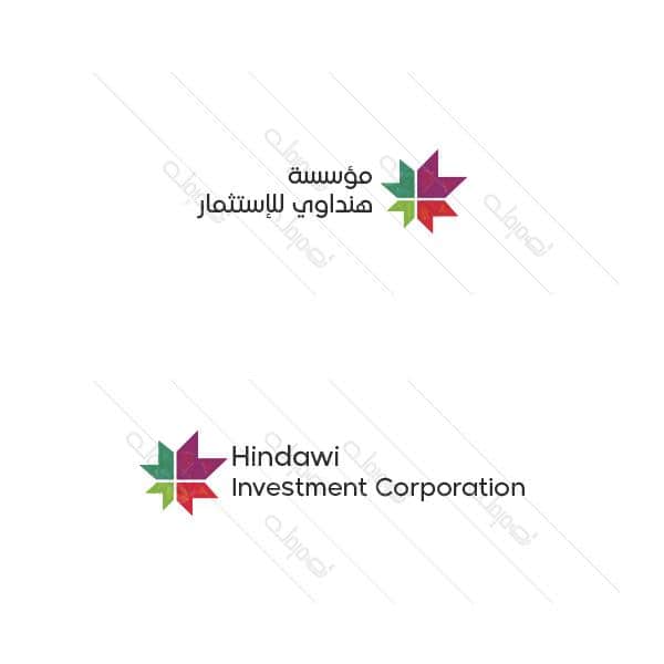 لوجوهات تجريدية ملونة حديثة لشركات استثمار