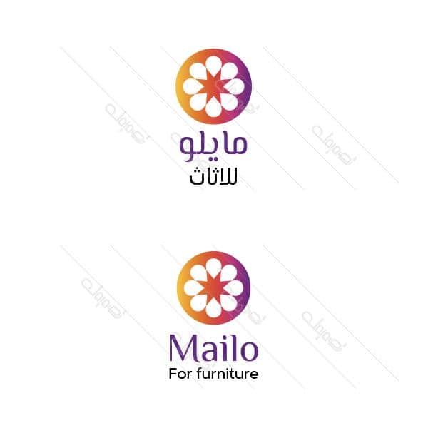 Creative circular abstract Arabic | English logo maker
