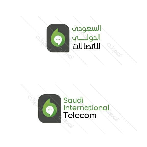 Telecom technology logo with green icon 