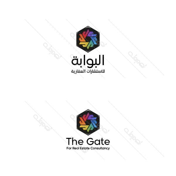 Colorful real estate company logo design