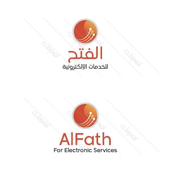 Computer | electronics company logo circular with orange color