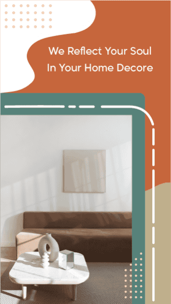 Modern home decoration editable story design template 