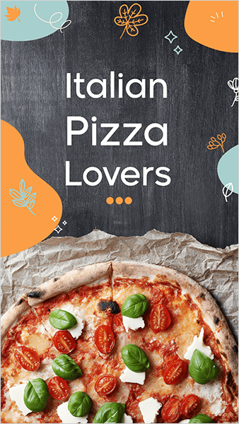 Pizza lovers editable story design template